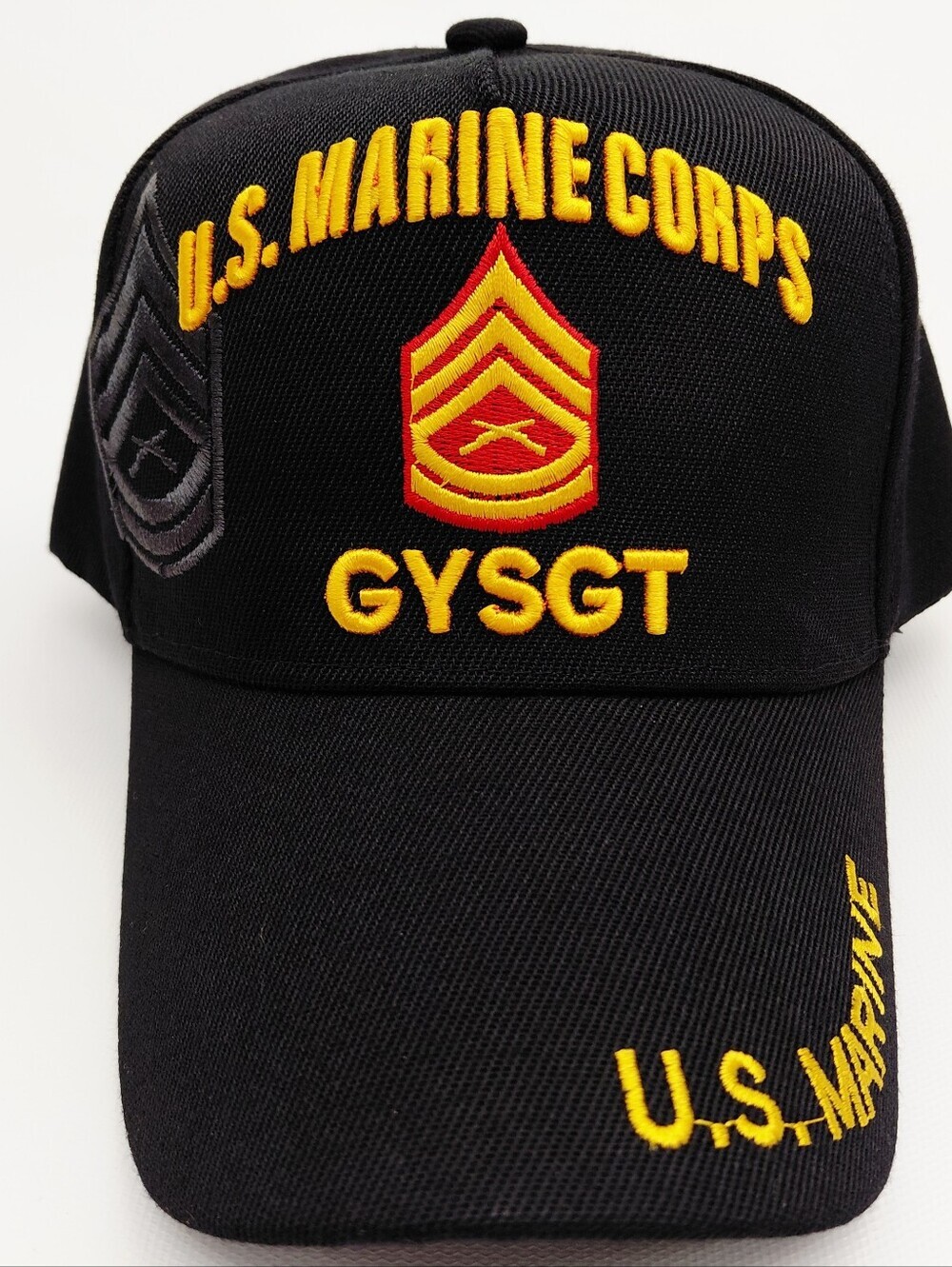 US Marine Corps Gysgt Men's Ball Cap Hat Black